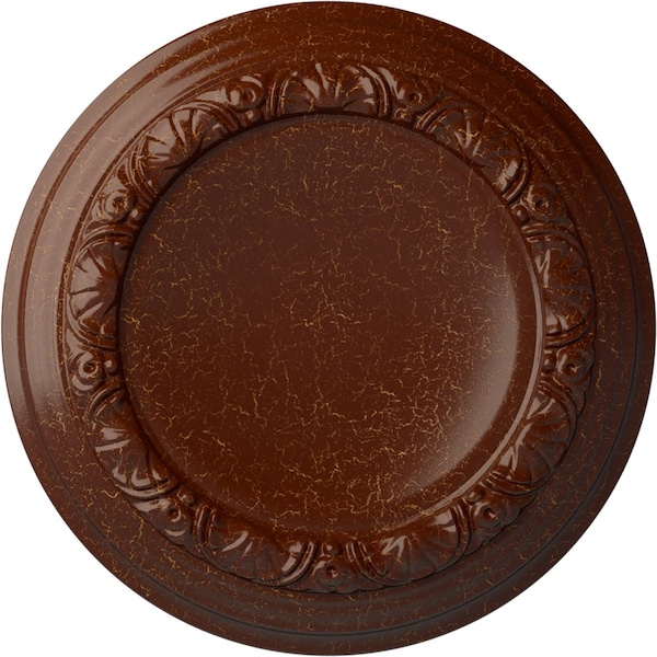 Ekena Millwork Carlsbad Ceiling Medallion (Canopies up to 7 7/8"), 12 1/2"OD x 1 1/2"P, Burnished Mahogany Crackle CM12CABMC - main